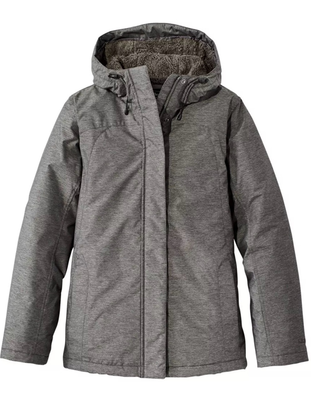 L.L.Bean Women's Winter Warmer Jacket in Charcoal Gray Small Fleece-lined Hooded